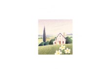 渡辺美香子 版画作品「やさしい雨」