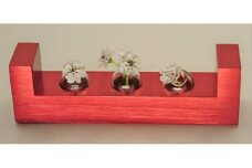 アルミ一輪挿し　凹凸　レッド　おしゃれ　お花　フラワーベース　花瓶　シンプル　４色展開