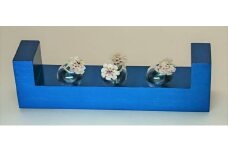 アルミ一輪挿し　凹凸　ブルー　おしゃれ　お花　フラワーベース　花瓶　シンプル　４色展開