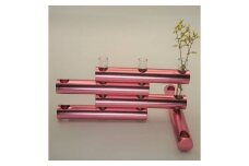 アルミ一輪挿し　丸　ピンク　おしゃれ　お花　フラワーベース　花瓶　シンプル　４色展開