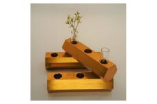 アルミ一輪挿し　六角　オレンジ　おしゃれ　お花　フラワーベース　花瓶　シンプル　４色展開