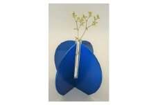 アルミ一輪挿し（気球）ブルー　おしゃれ　お花　フラワーベース　花瓶　シンプル　４色展開