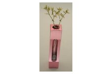 アルミ一輪挿し　クボミ　ピンク　おしゃれ　お花　フラワーベース　花瓶　シンプル　４色展開