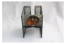 ペット食器台　Ｓ（小）シルバー　フードボール　犬　猫　ペット用品　4色展開　