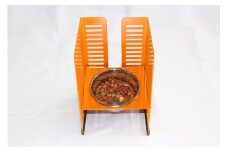 ペット食器台　Ｓ（小）オレンジ　フードボール　犬　猫　ペット用品　4色展開　