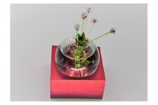 アルミ一輪挿し（一連）レッド　おしゃれ　お花　フラワーベース　花瓶　シンプル　４色展開