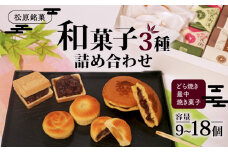 和菓子 3種 詰め合わせ セット 大 18個 最中 どら焼き 焼菓子 詰合せ あんこ 餡子 餡 つぶあん 粒餡 もなか お歳暮 お中元 御歳暮 御中元 マッキー 大阪府 松原市 吉乃屋