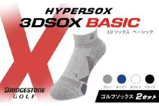 ブリヂストンゴルフ ゴルフ ソックス アンクル丈 2足 グレー 靴下 くつした ブリヂストン プロ向け スポーツ 3Dソックス ベーシック BASIC 靴下 ソックス 健康 定番機能 機能性 ファッション 大阪府 松原市