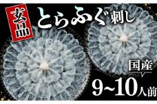 ふぐ 刺身 9～10人前 指定日可 冷凍 真空 解凍するだけ お手軽 とらふぐ 大皿 てっさ 国産 フグ刺し 刺し身 河豚 高級 鮮魚 魚 魚介 新鮮 家庭用 プレゼント 鍋 大阪府 松原市 限定 下関 に並ぶ 玄品ふぐ ふるさと納税ふぐ 9人前 10人前 冬 旬