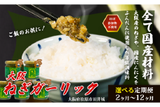 大阪ねぎガーリック ねぎ塩だれ 2個 定期便2回 難波ねぎ タレ ごはんのお供 調味料 簡単便利 お米 肉 と一緒に BBQ 焼肉 魚 ソース 常温保存 しゃぶしゃぶ 焼き肉 ほぼ無添加 大阪 松原 
