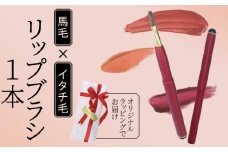 リップブラシ レッド キャップ付き イタチ 馬毛 メイク メイクブラシ 化粧筆 発色が良く 塗りやすい 持ち運び 携帯用 口紅 リップ シワ 高級 贈り物 プレゼント 母の日 誕生日 贈答品 ギフト 美容 メンズメイク 大阪府 松原市