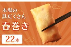 具材たっぷり 春巻き 22本 冷凍 豚肉 肉 お弁当 おかず 晩ごはん 夕ご飯 おつまみ リピーター はるまき 春巻 中華 中華料理 惣菜 野菜 手作り 無添加 豚まん専門店龍福 二見 大阪府 松原市