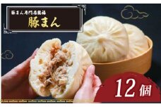 TVで多数紹介! 豚まん 12個 豚まん専門店 小分け 冷凍 お弁当 おかず おやつ 晩ごはん 夕ご飯 おつまみ リピーター 保存料不使用 肉汁 常備 中華 中華料理 惣菜 手作り 豚まん専門店龍福 二見 大阪府 松原市
