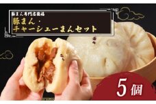 TVで多数紹介! 豚まん 人気 5個 セット豚まん3個 チャーシュまん2個 豚まん専門店 小分け 冷凍 お弁当 おかず おやつ 晩ごはん 夕ご飯 おつまみ リピーター 保存料不使用 肉汁 常備 中華 中華料理 惣菜 手作り 豚まん専門店龍福 二見 大阪府 松原市