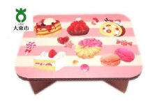 ＃ｔａｂｌｅ　スイーツ（ぴんく）　超軽量　組立式ダンボール製テーブル　