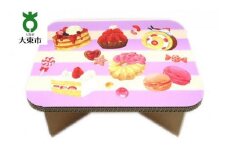 ＃ｔａｂｌｅ　スイーツ（むらさき）　超軽量 組立式ダンボール製テーブル