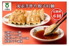 【６回定期便】丸正手作り餃子 ８１個（２７個入り×３箱）