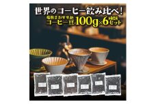 [粉]コーヒー豆 100g×6種類セット 合計600g 注文後焙煎