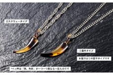 102405-3　純チタン 本べっ甲「牙」ペンダント 喜平タイプ
