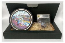 チタン製ミニチュアマンホール・メダルセット ＜大東市 屋形船 野崎観音＞