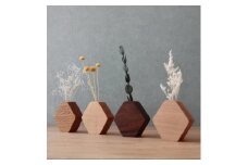 木のダイヤ花瓶　４種セット
