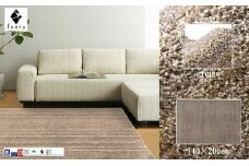 ＜サイズ140×200cm＞カーペットラグ　さらさらふわふわ長続き(リュストル)　色:グレージュ【1211459】