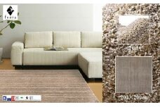 ＜サイズ200×200cm＞カーペットラグ　さらさらふわふわ長続き(リュストル)　色:グレージュ_ カーペット ラグ かーぺっと らぐ 敷物 グレージュ 防音 防ダニ 防炎 ふわふわ さらさら ナイロン100% 日本製 国産 日用品 インテリア 送料無料 【1211461】