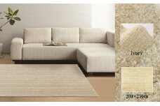 ＜サイズ200×250cm＞カーペットラグ　さらさらふわふわ長続き(リュストル)　色:アイボリー_ カーペット ラグ かーぺっと らぐ 敷物 アイボリー 防音 防ダニ 防炎 ふわふわ さらさら ナイロン100% 日本製 国産 日用品 インテリア 送料無料 【1211464】