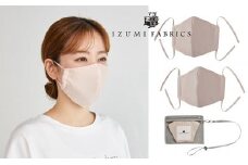マスク(Lサイズ)2枚セット　色:シャインローズ　4層構造立体　中2層　制菌・消臭・抗カビシート入り【1210673】