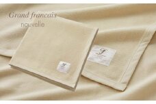 ＜シングルサイズ＞綿毛布(コットンブランケット)やわらか超長綿ピマコットン使用　色:サンド【1212726】
