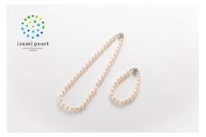 《いずみパール》 ガラスバロックパール　ネックレス&ブレスレット(留具:マグネット式)＜AN128＞【1499678】