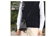＜巾着ショルダーバッグ＞本革 レザー ミニバッグ ミニマリスト コンパクト ＜ma-03ss-BK＞【1278914】
