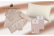 ＜シングル＞カバー掛・シーツ(35cm)・枕&パジャマ(男女兼用XSサイズ)4点セットシャインローズ【1215718】