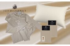 プレミアムパジャマ(男女兼用Lサイズ)&ダウンピロー(羽毛枕)&ピローケース2枚　カラーSP【1217535】