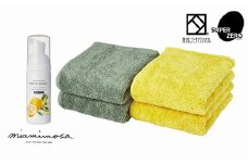 スーパーZERO　フェイスタオル　ミモザカラー4枚&ミアミモザ　ハンドソープ(50mL)セット【1503202】