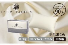 (43×63cm)ダウンピロー(羽毛まくら)ハンガリー産ホワイトダックダウン90%　抗菌防臭加工羽毛【1210957】