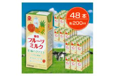 毎日牛乳 毎日フルーツミルク 200ml紙パック×48本入【1282184】