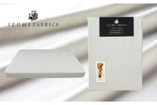 ＜クイーンサイズ＞25cm巾プレミアムボックスシーツ(マットレスカバー)プラチナグレー【1295250】