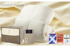 〔キング〕＜抗菌防臭羽毛使用＞羽毛布団(プレミアム掛けカバー付)　ダウン85%　CILレッドラベル【1302224】