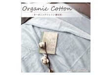 ＜シングル＞贅沢ふわふわオーガニックコットン綿毛布　140×200cm　GY　OGMM-1-GY【1417258】