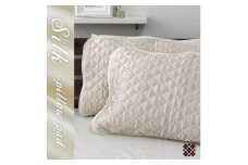 ＜Mサイズ 43×63cm＞シルク100%和泉木綿枕パッド　アイボリー2枚組　SSM-1M-2PIV【1417278】