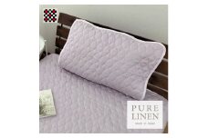 ＜Mサイズ 43×63cm＞艶やかリネン100%枕パッド1枚 ラベンダー LIN-4363-RA【1421147】