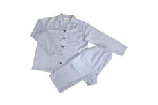 ＜シングル＞カバー掛・シーツ(45cm)・枕&パジャマ(男女兼用XSサイズ)4点セットシルバースカイ【1215817】