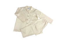 ＜シングル＞カバー掛・シーツ(45cm)・枕&パジャマ(男女兼用XSサイズ)4点セット　色:サンド【1215823】