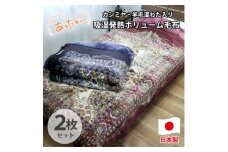 ＜シングル2枚組＞贅沢カシミヤウール混わた入り嵩高毛布  CAK-162-2P【1506842】