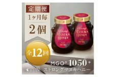 ＜毎月定期便＞ストロングマヌカハニー＜MGO1050+＞500g×2個　全12回【4050122】