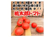 桃太郎トマト 約2kg(10～12玉) 大阪府　和泉市　道の駅いずみ山愛の里【1525134】
