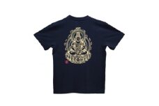 手描きTシャツ 仏画 大日如来 黒 (半袖 Mサイズ)【1615083】