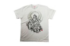 手描きTシャツ 仏画 普賢菩薩 白 (半袖 Mサイズ)【1615093】