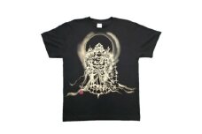 手描きTシャツ 仏画 十一面千手観音 黒 (半袖 Lサイズ)【1615166】